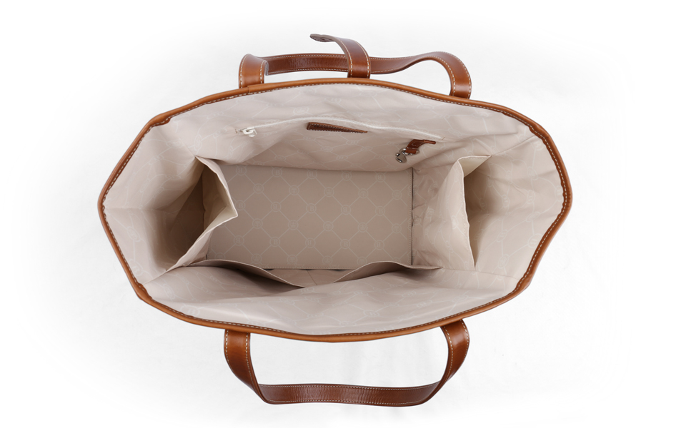 Open Top View of the Nantucket Monogrammed Tote Bag