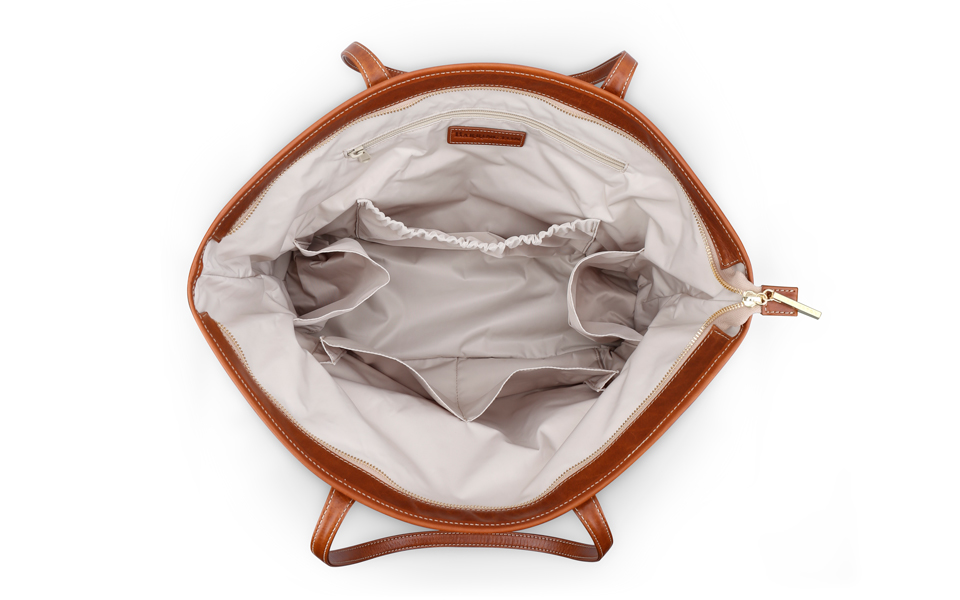 open top view of the monogram diaper bag