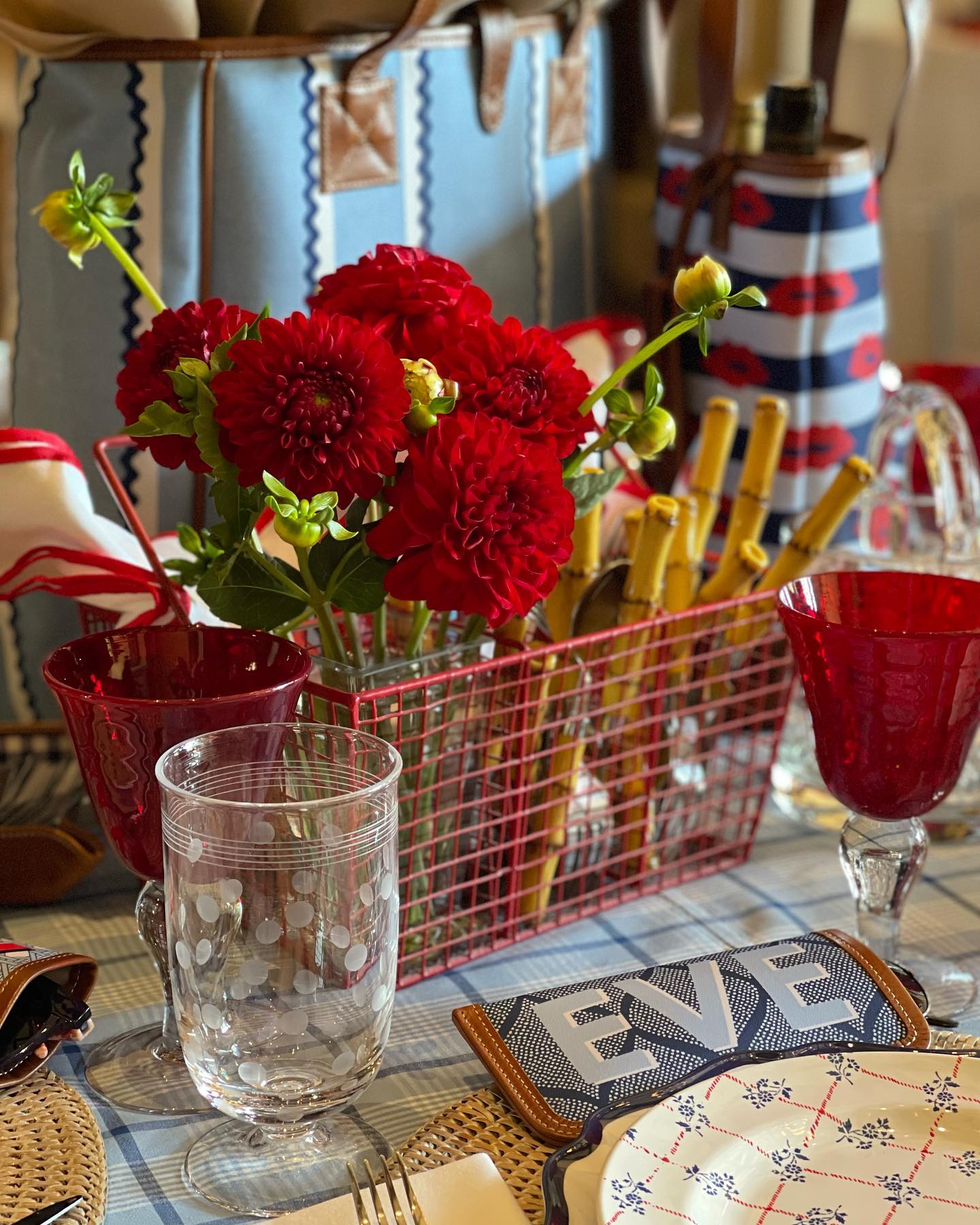 Exquisite chinoiserie blue pattern on a personalized glasses case, ideal for a sophisticated look.