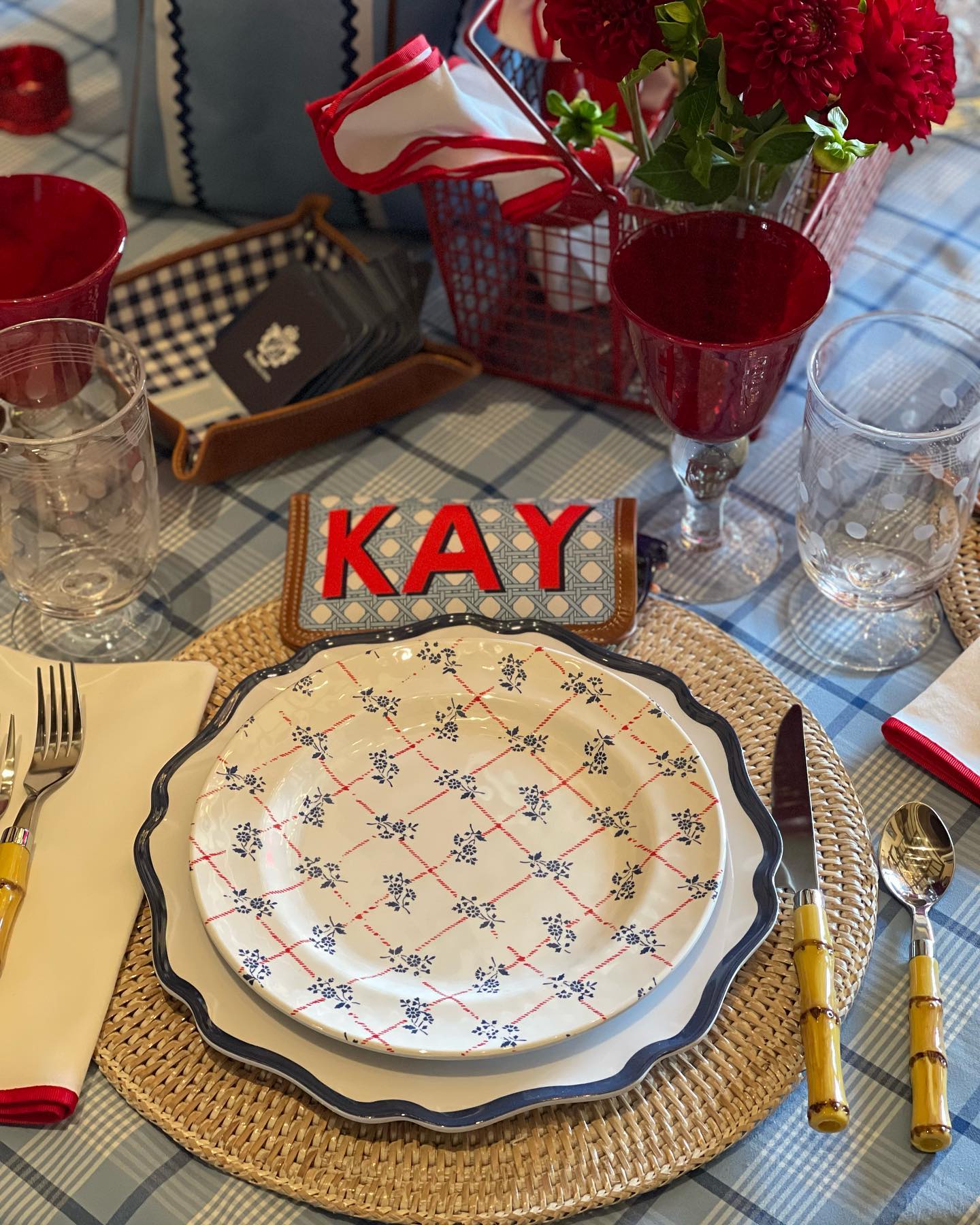 Nautical navy stripe personalized glasses case, a perfect accessory for the maritime enthusiast.