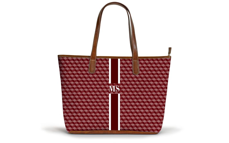 Savannah Zippered Tote - Gameday - Printed Monogram