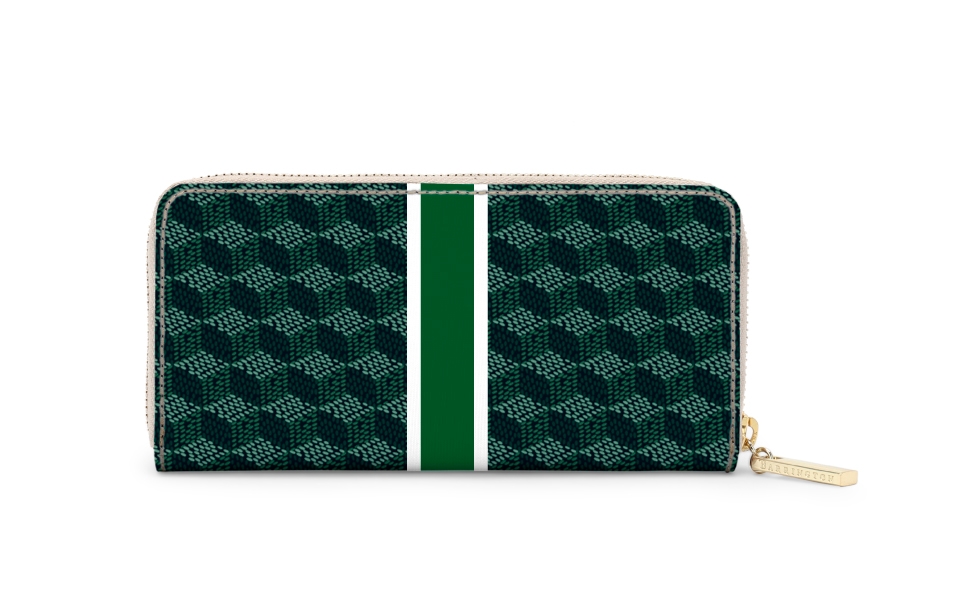 Crosby Zipper Wallet - Stripe Only - No Initials