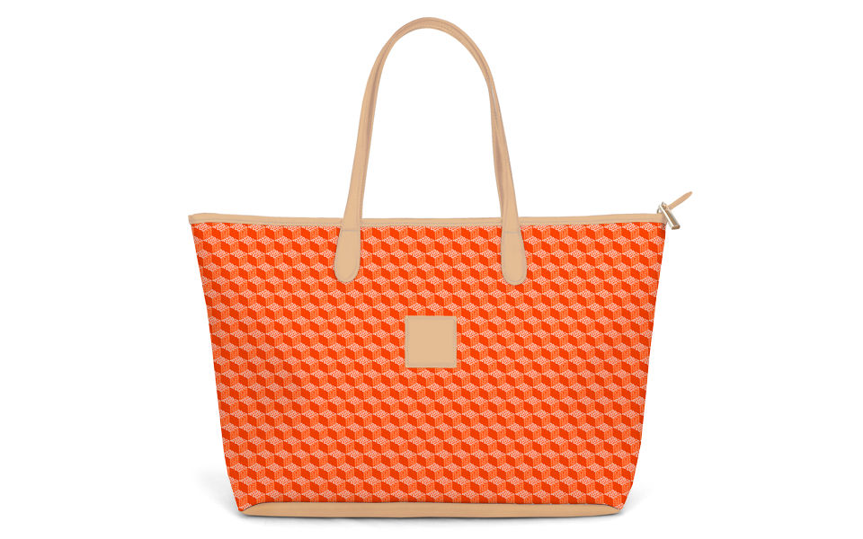 St. Anne Zippered Tote - Gameday - Leather Patch
