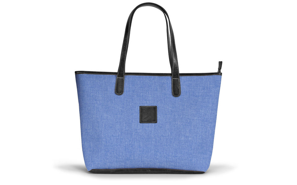 Savannah Zippered Tote - Gameday - Leather Patch