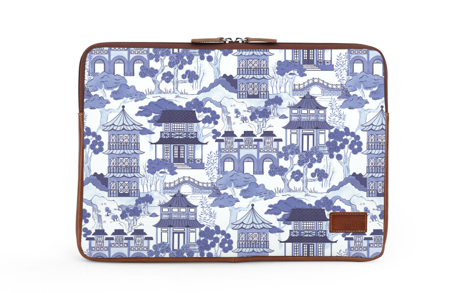 Buchanan 15 inch Laptop Case - Caitlin Wilson - Leather Patch