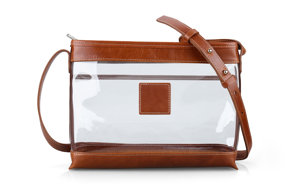 Clear Norfolk Crossbody - British Tan Florentine
