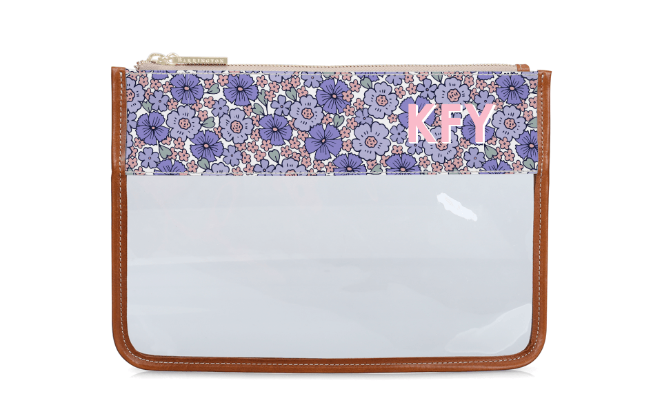 Clear Katie Pouch - Caitlin Wilson - Printed Monogram