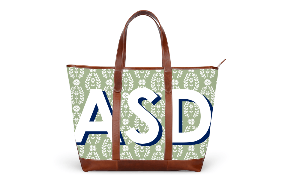 St. Charles Trolley Sleeve Yacht Tote - Caitlin Wilson - Printed Monogram