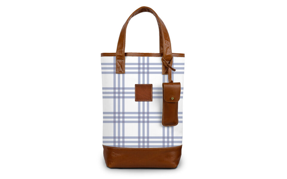 Westport Wine Tote - Caitlin Wilson - Leather Patch
